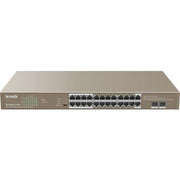 Tenda TEG1126P 24GE+2SFP Ethernet Switch: 24-Port PoE, 100/1000Mbps, 48Gbps Switching Capacity, 410W Power, 4 Modes | TEG1126P-24-410W