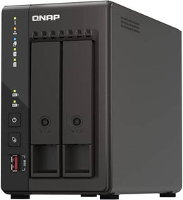 QNAP TS-253E 2 Bay High-Performance Desktop NAS, Intel Celeron J6412 Processor, 8 GB DDR4 RAM, 2 x 3.5