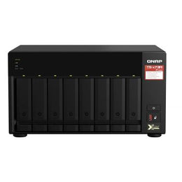 QNAP Diskless 8 Bay High-Performance NAS Server, AMD Ryzen Embedded V1500B Processor, 2.2 GHz, 8GB DDR4 RAM, 2x2.5GbE Ports, Two PCIe Gen3 Slots | TS-873A-8G