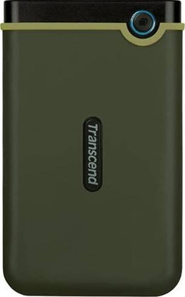 Transcend 2TB, USB3.0, 2.5 inch slim portable HDD, impact M3 Series - Military Green | TS2TSJ25M3G