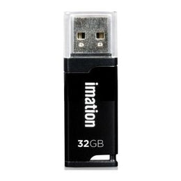 Imation 32GB Sledge Flash Drive, USB 2.0, Black | TWCA0115