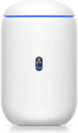 Ubiquiti Networks UniFi Dream AX3000 Wireless Dual-Band PoE Compliant Gigabit Router, Built-in WiFi 6 AP, 5GHz, PoE Outputs, Ethernet/Bluetooth, 600Mbps Throughput, (1) GbE RJ45 WAN, White | UDR