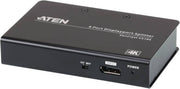 Aten VS194 4-port True 4K DisplayPort Splitter, 4x DP Female Output, 1x DP Female Input, Resolutions up to 4096 x 2160 / 3840 x 2160 @ 60 Hz, HBR2 (High Bit Rate 2) Linkrate | VS194-AT-E