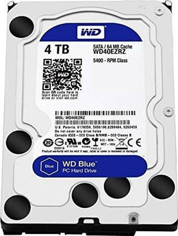 WD 4TB Blue Desktop Hard Disk Drive - 5400 RPM SATA 6 Gb/s 64MB Cache 3.5 Inch | WD40EZRZ - WD40EZAZ