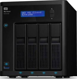 Western Digital 24TB My Cloud Pro Series PR4100 4-Bay NAS Hard Drive (LAN, 1.6GHz quad-core Intel Pentium N3710 Processor, 4GB DDR3L RAM, build-in transcoding) black | WDBNFA0240KBK-EESN