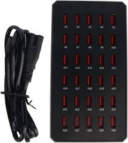 CRONY WT268 30USB PORTS, Smart Charger Station,150W, Safe, Fast Charging, Charge Multiple Devices, Sponge Foot Pad, PWM Power Management Chip, Fire Retardant