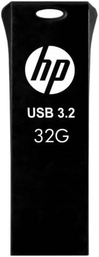 HP X307W 32GB USB 3.2 Flash Drive, 70 Mbps Read Speed, Plastic Body Material, USB Interface, Small and Slim Case, Black | HPFD307W-32GB