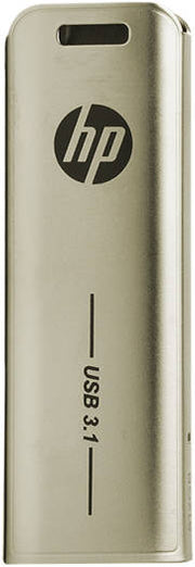 HP X796W 64GB USB 3.1 Metallic Flash Drive, Read Speed 200MB/s, Write Speed 100MB/s, Backwards Compatible With USB 2.0, Siver - Gold | HPFD796L-64G