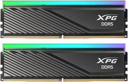 Adata XPG Lancer Blade RGB 32GB (2x 16GB) DDR5 Desktop Memory, 6400MT/s Memory Speed, CAS Latency 32, AMD Expo & Intel XMP 3.0 Ready, 288-Pin UDIMM Form Factor , Black | AX5U6400C3216G-DTLABRBK