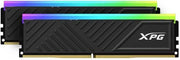 Adata XPG Spectrix D35G RGB 64GB (2x 32GB) DDR4 Desktop Memory, 3600 MHz Clock Speed, CL18 Latency, Intel XMP 2.0 Support, 1.35V, RoHS Compliant, Black | AX4U360032G18I-DTBKD35G