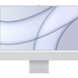 Apple iMac 2021 24'' 4.5K Retina Display PC, 4480x2520 Resolution, M1 8 Core CPU / 8 Core GPU, 16GB RAM, 512GB SSD, English Keyboard, macOS, Gigabit Ethernet, Silver | Z12R001WA