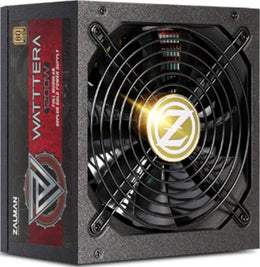 Zalman 1200W WATTTERA 80PLUS GOLD Full Modular Power Supply, 135mm Quiet Fan with Two Ball Bearing, 99.9% Active PFC, +12V Output, Japanese 105°C Electrolytic Capacitors, Black | ZM1200-EBTII