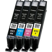 Canon CLI-451 BK/C/M/Y Ink Cartridge Multipack Compatibility with Pixma MG5440, iX6840, MG5540, iP8740, iP7240 | CLI-451 BK/C/M/Y