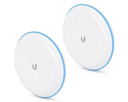 Ubiquiti UniFi Building-to-Building Bridge, 5GHz Redundancy, Wireless 60 GHz for Up to 1.7+ Gb/s, Built-In LED Rings, Supports UniFi Network Controller App, White | UBB- Bridge