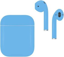 Caviar Airpods (2nd Gen), Original Apple, Lightning Charging Case, Automotive-grade paint with scratch resistant coating, Premium looking colors with a Matte Sky Blue | 0718157035782